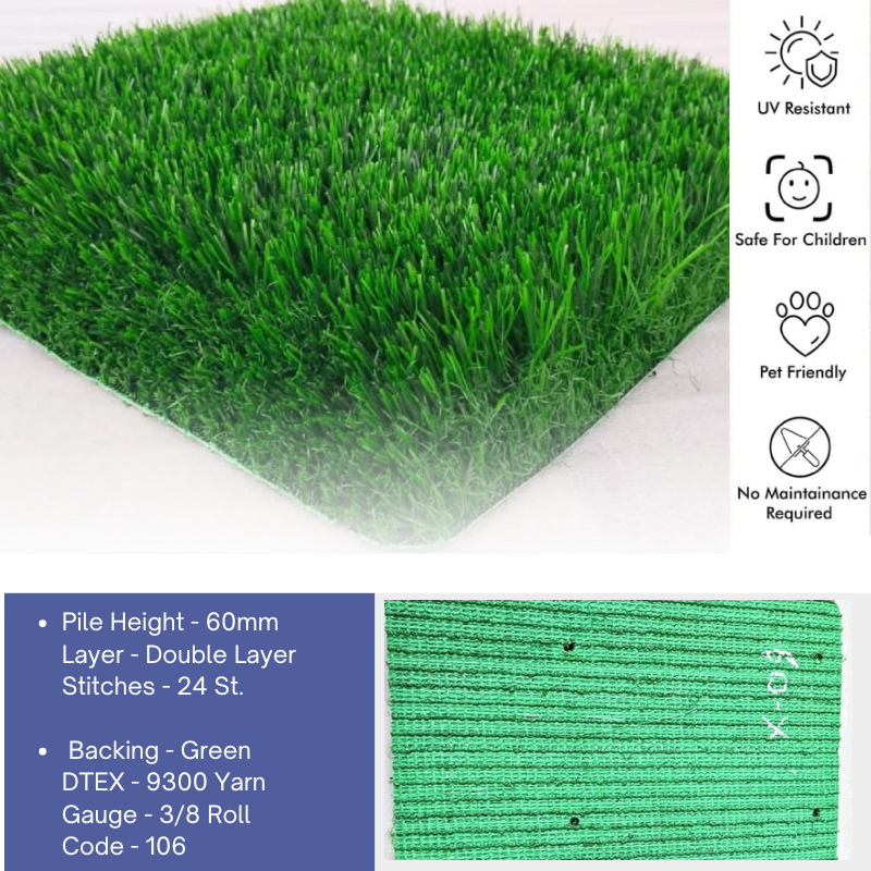 Artificial grass for tennis courts