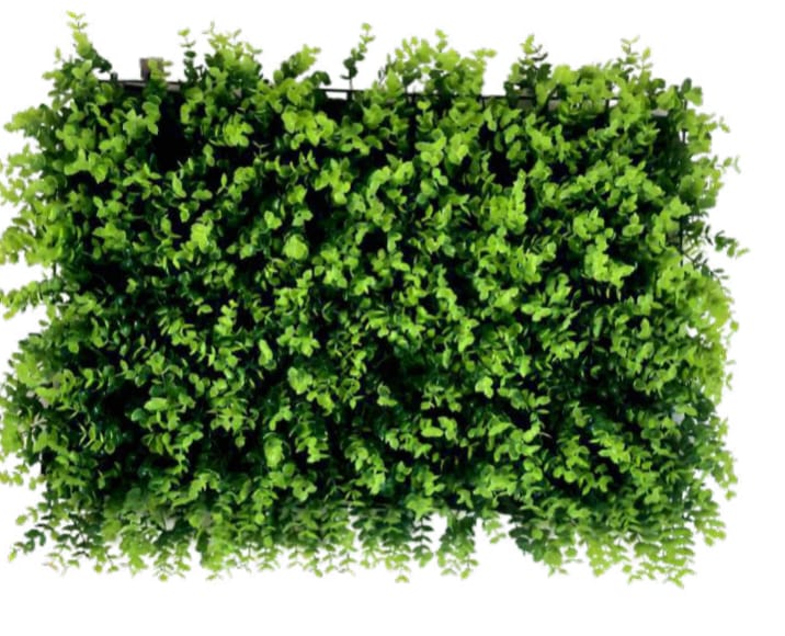 Affordable non-UV artificial vertical garden for indoor use and low-light areas – fake greenwall design