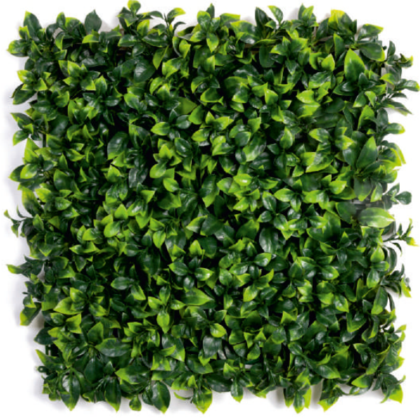 UV-protected artificial vertical garden with lush greenery, ideal for fake greenwall installations and artificial garden walls
