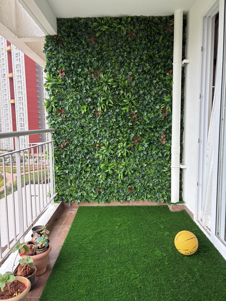Indoor artificial greenery wall panel